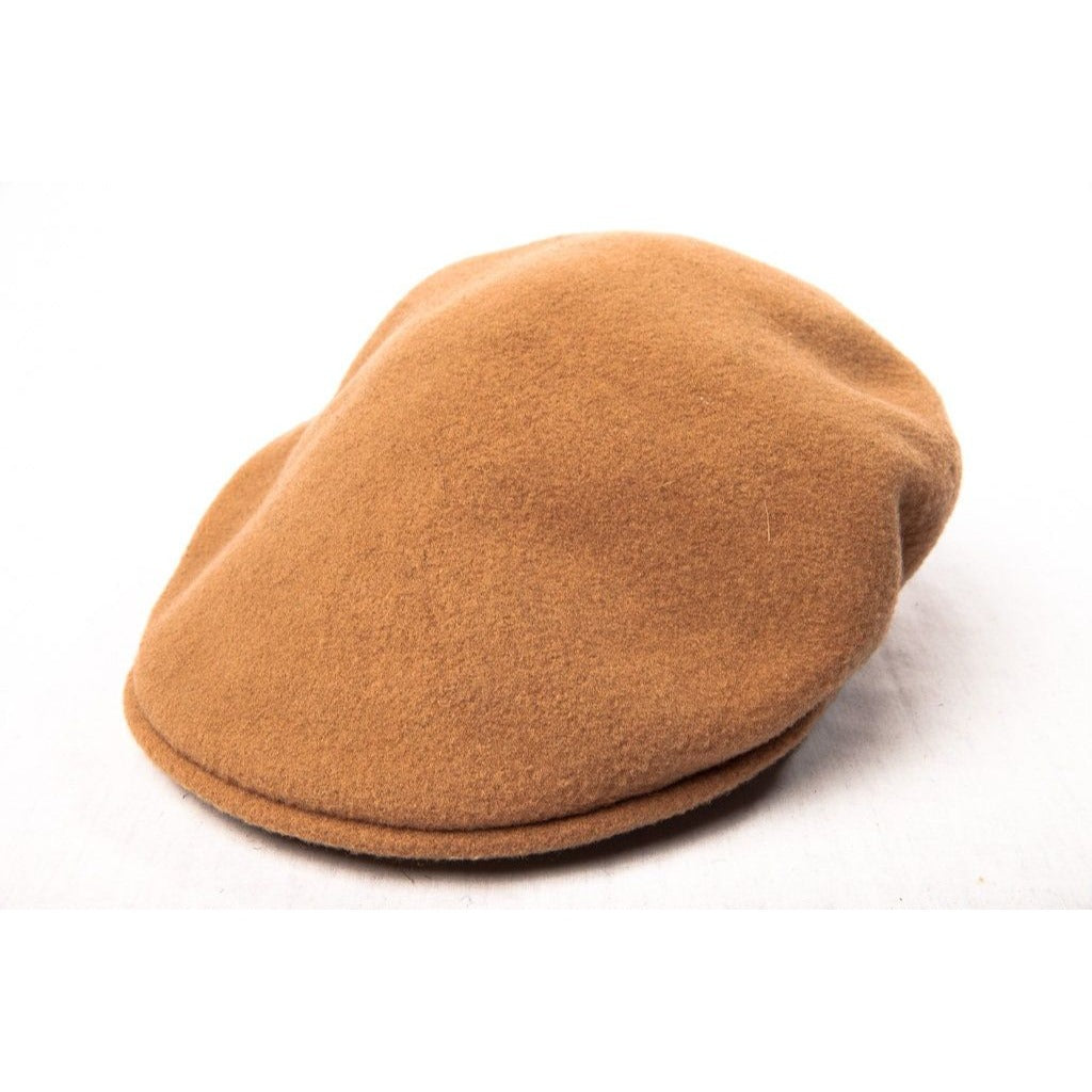 Vintage 1970's KANGOL CAP Newsboy Hat Design Made In England 100% Pure Virgin Wool 7" Brown