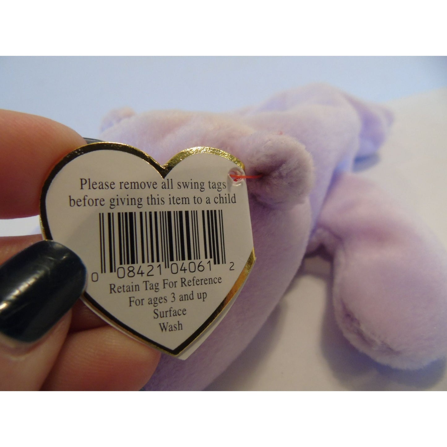 Ty Beanie Babies Happy The Hippo Birth Date 2-25-94 Style Number 4061