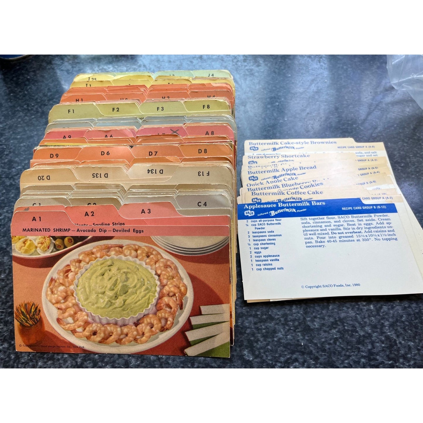 1958 Cook Index Recipe Cards Approx. 460 Cards by Tested Recipe Institute Of NY Not Complete