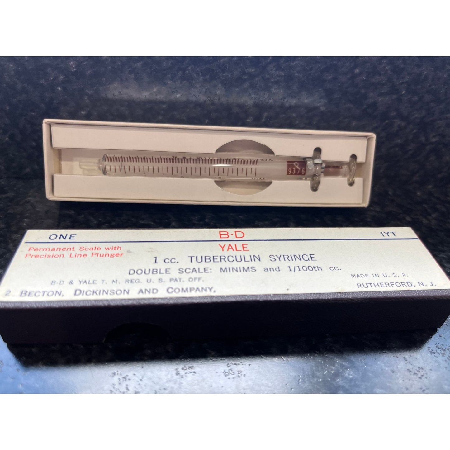 Unopened Box Of 1/2 Dozen Vintage B-D Yale 1 cc. Tuberculin Syringe No. 1YT in Box New In Box Sealed