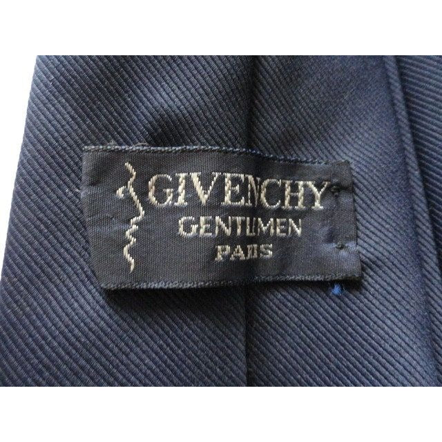 Vintage Men’s GIVENCHY GENTLEMEN Tie Navy Blue Paris Imported Polyester With Original Tag