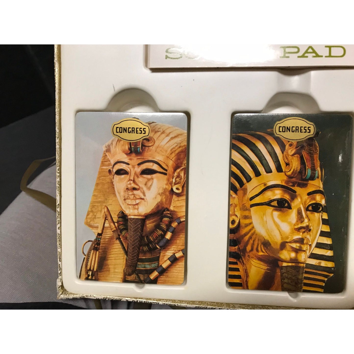 Vintage Congress Bridge Set King Tutankhamun Playing Cards Leo Boltin Photographer NIB