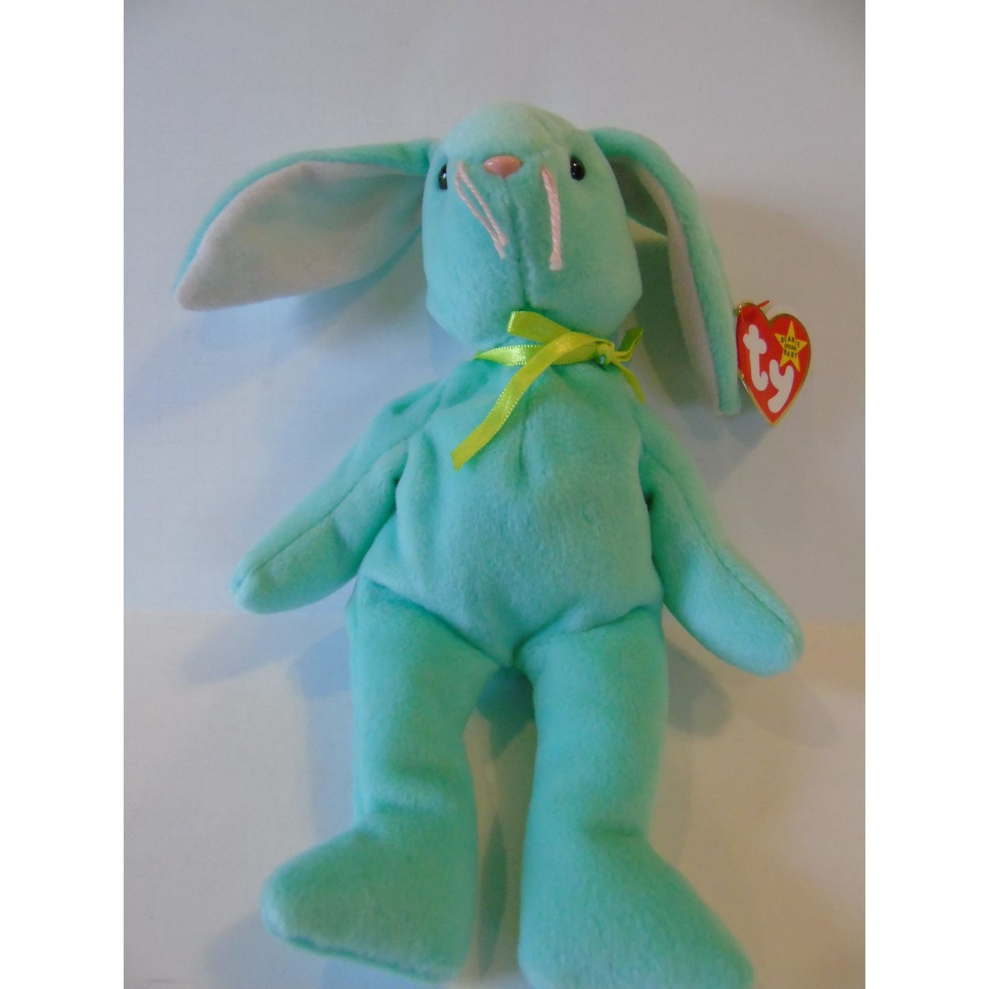 Ty Beanie Babies Hippity The Turquoise Bunny Birth Date 6-1-96 Style No. 4119