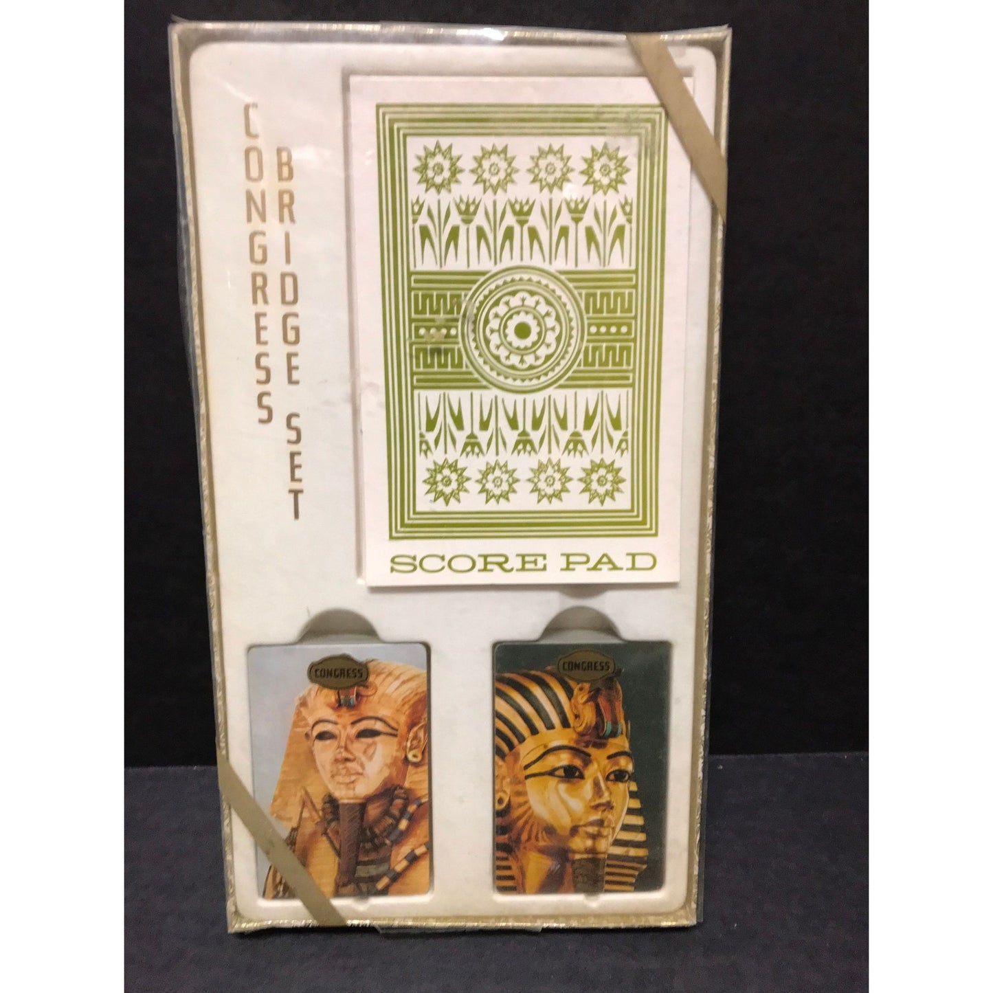 Vintage Congress Bridge Set King Tutankhamun Playing Cards Leo Boltin Photographer NIB