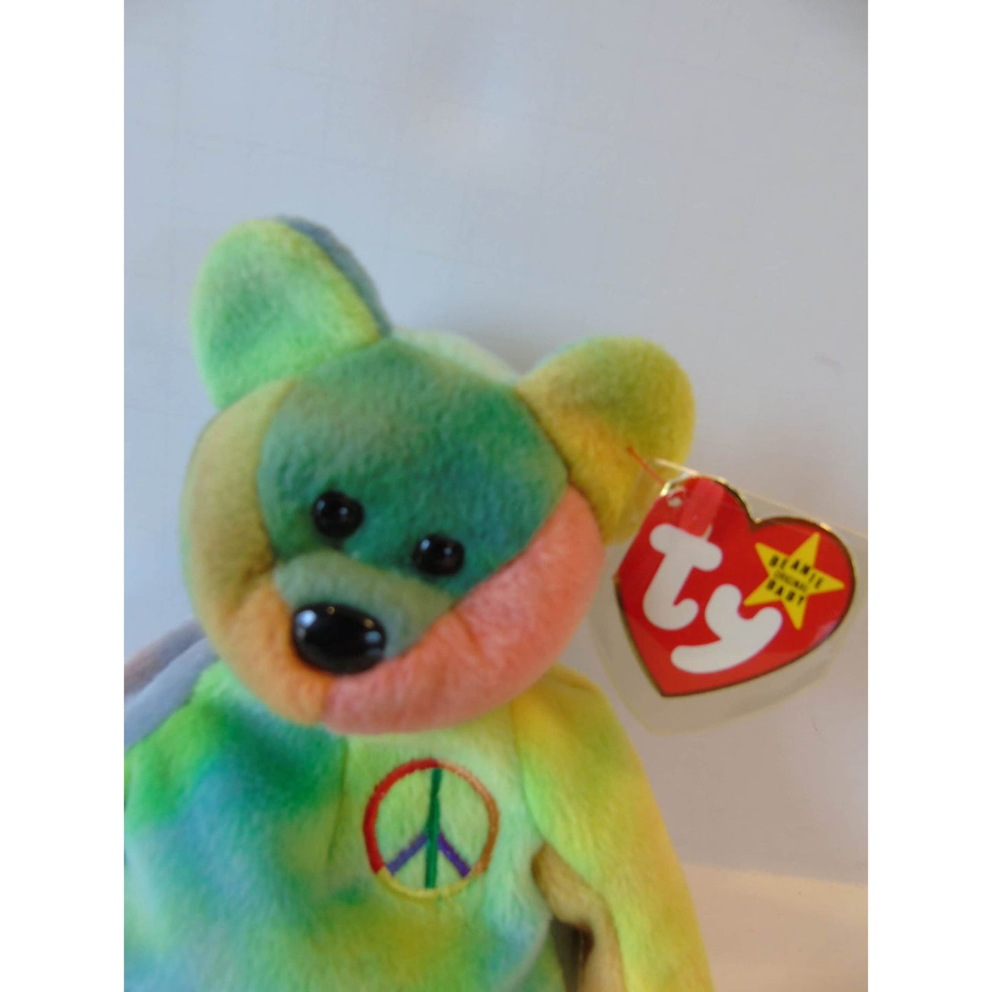 Ty Beanie Babies Peace Bear New With Tag 2-1-96 Style 4053 Tie Dye