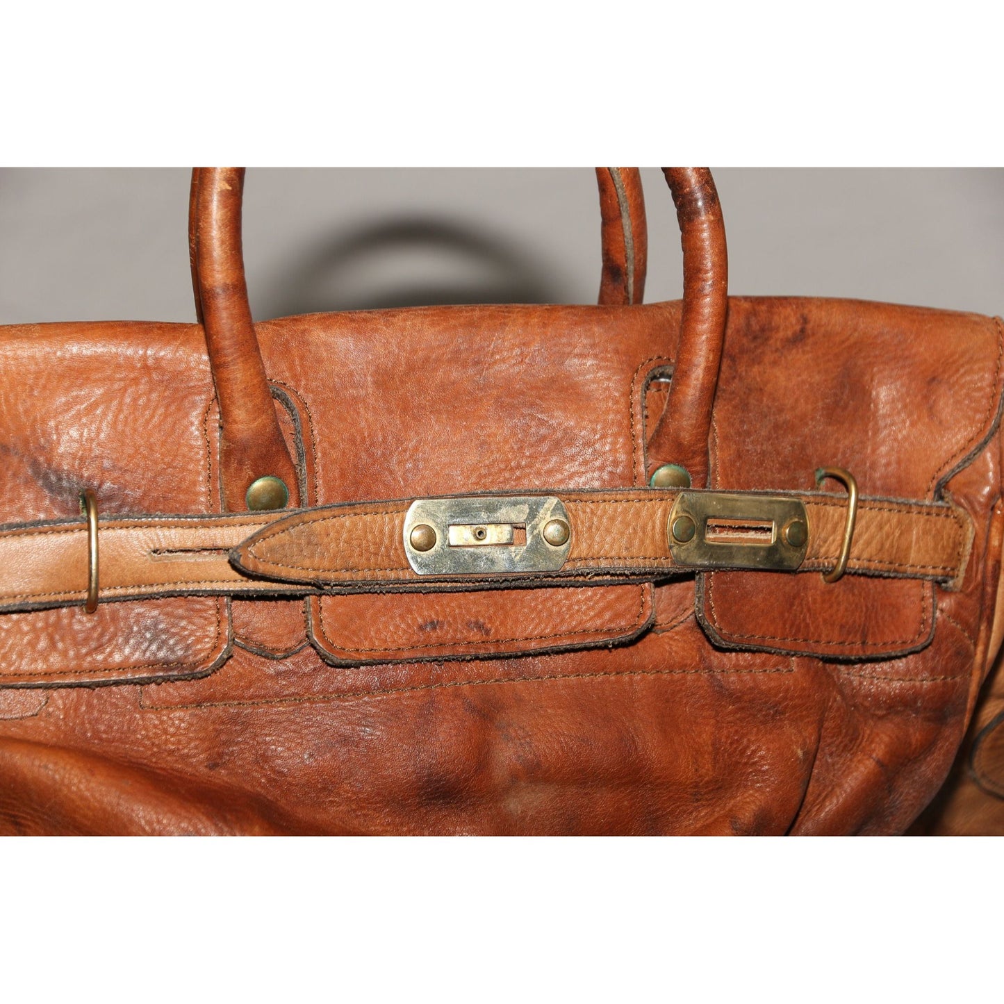 Birkin Genuine Leather Carry On Bag Luggage Handmade In Argentina Shoulder Cross Body Strap