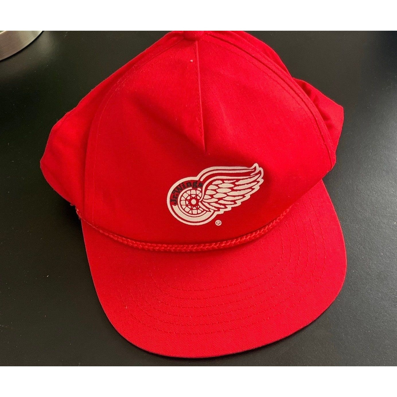 Vintage 1990's Detroit Junior Red Wings Red Cap Hat Hockey Embroidered Cap Adjustable NHL NWOT