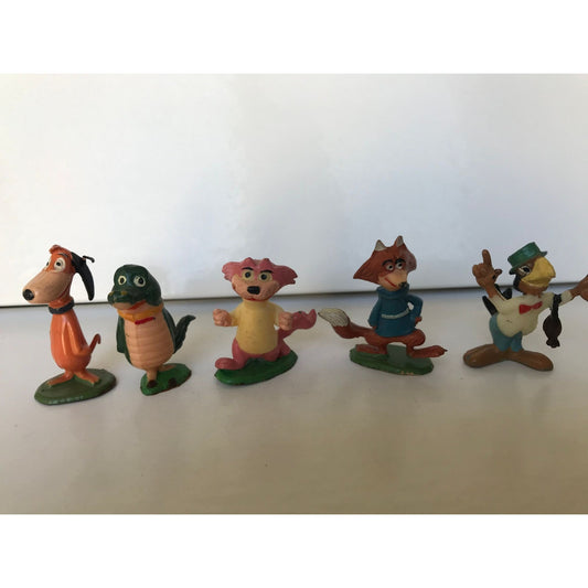 Vtg Marx Disneykins Alfy Gator, Top Cat Choo Choo, Doggie Daddy,  Fibber Fox & Joe Carioca TV Tinykins Vtg 60’s Mini Plastic Figurine