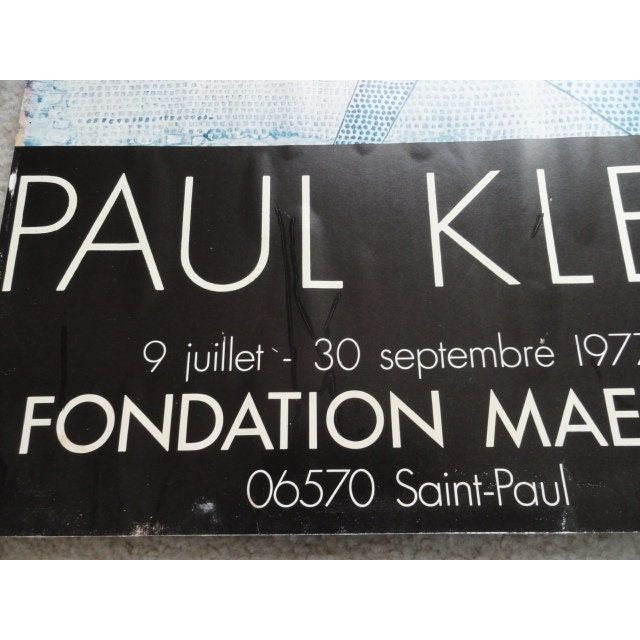 Vintage Paul Klee Poster On Board 1977 Fondation Maeght German Expressionism Cubism