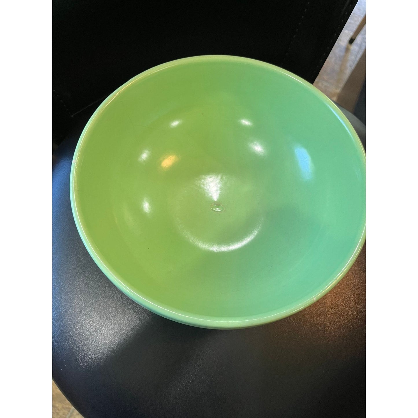 Vtg MCM 1950's Mint Green Large Bakelite Bowl 9"