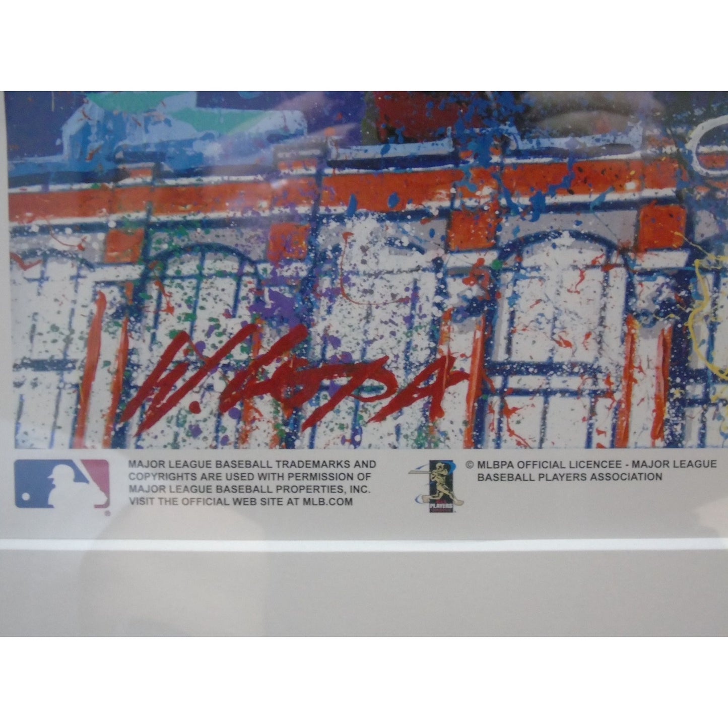 Bill Lopa Artist Poster Framed MLB 2005 Allstar Game Comerica Park Signed Poster Ivan Rodriguez