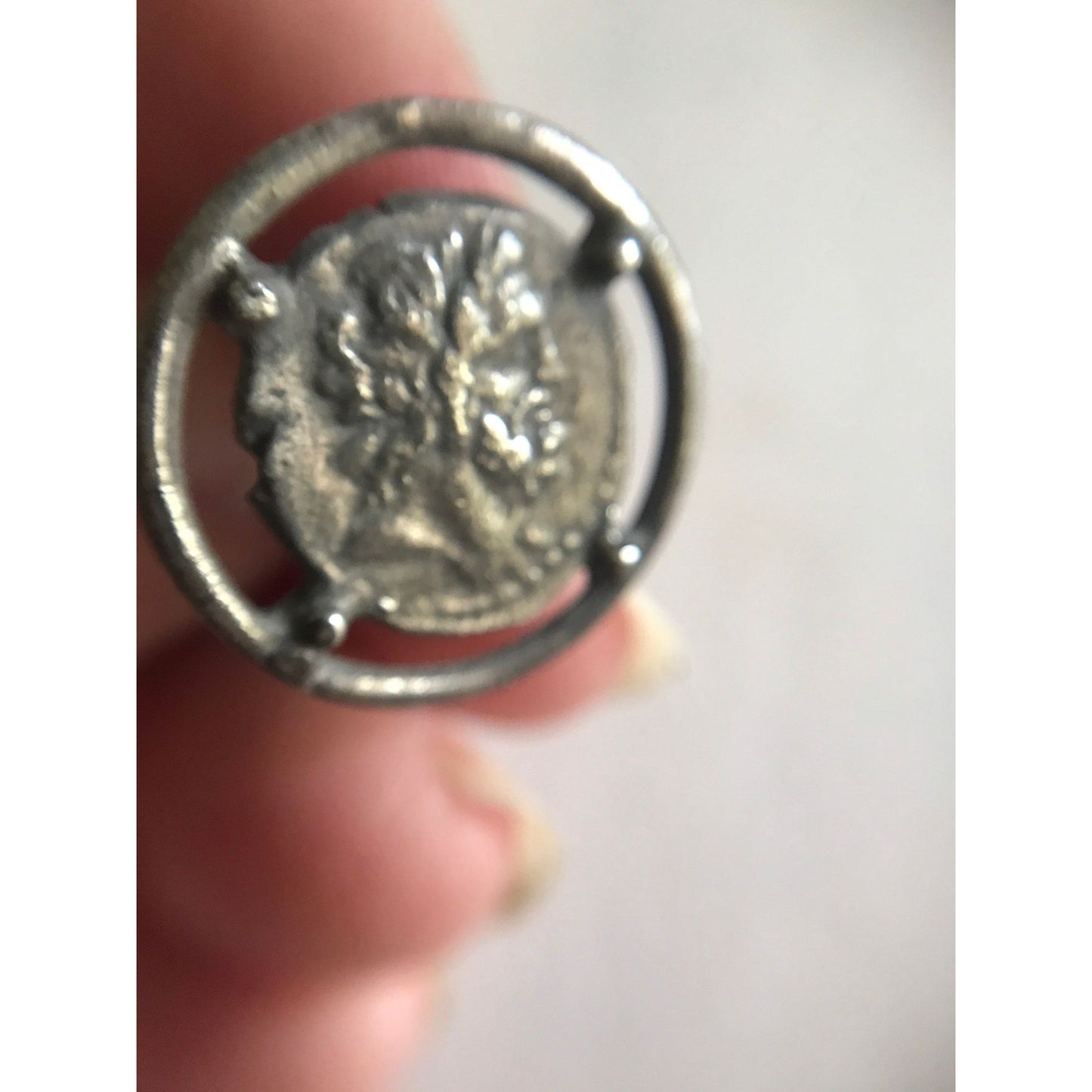 Vintage Signed ALVA Studio Museum Greek Coin Cufflinks