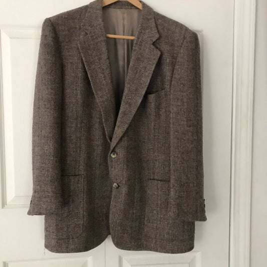 Vtg Henry Gretel Multi Colored  Men’s Sport Coat Tweed 44R 100% Pure Wool Made In Columbia