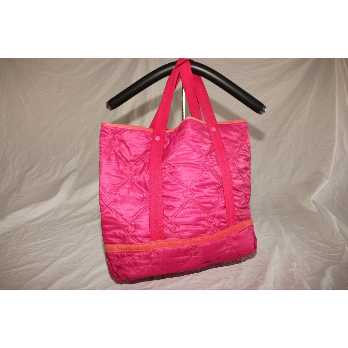 Vintage Hot Pink Extra Large Quilted Tote Bag