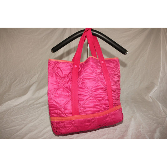 Vintage Hot Pink Extra Large Quilted Tote Bag