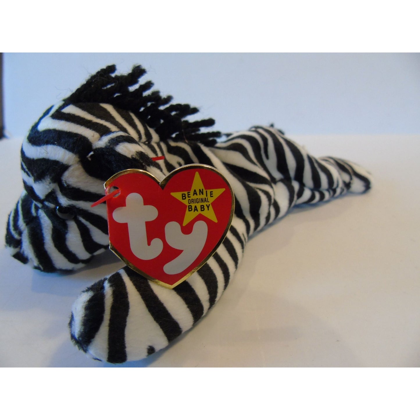 Ty Beanie Babies Ziggy The Zebra Birth Date 12-24-95 Style 4063