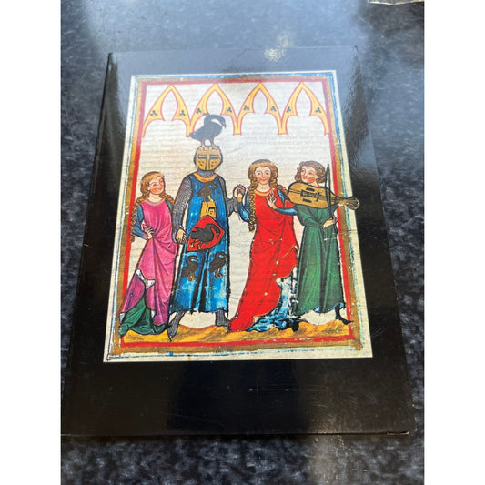 Vtg Print Franco Marie Ricci FMR Magazine Italy Miniature Codex Manesse fol. 146r: Herr Hiltbold von Schwangau (fl. 1221–1254)