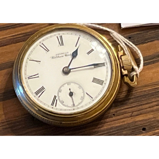 Antique 1934 Waltham Watch Company Mass. Pocket Watch S/N 5777457 Gold Filled Embossed Back Of Case 15 Jewels