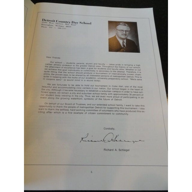 Vintage ’75 Bobby Riggs Signed Autographed GRAND MASTERS’ Tennis Program Detroit MI