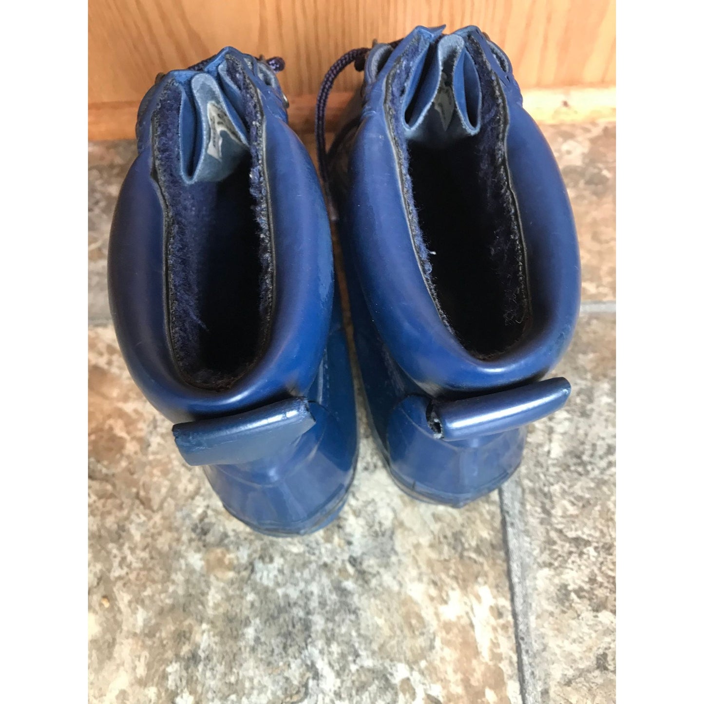 Vtg Woman's Eddie Bauer Blue Ankle Waterproof Boots Size 6 Handcrafted In Korea Lined Boots