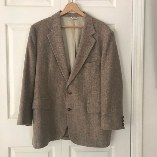 Vtg The Statesman A Coat For All Seasons Styled By Bruce Hulme Men’s Sport Coat Tweed 44R 100% Pure Wool Made In USA