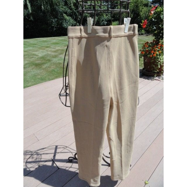 Vintage 1990's Girl's DKNY Beige Ribbed Pants Nylon & Spandex Size 12 Made In Hong Kong