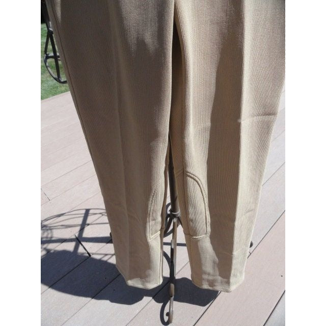 Vintage 1990's Girl's DKNY Beige Ribbed Pants Nylon & Spandex Size 12 Made In Hong Kong