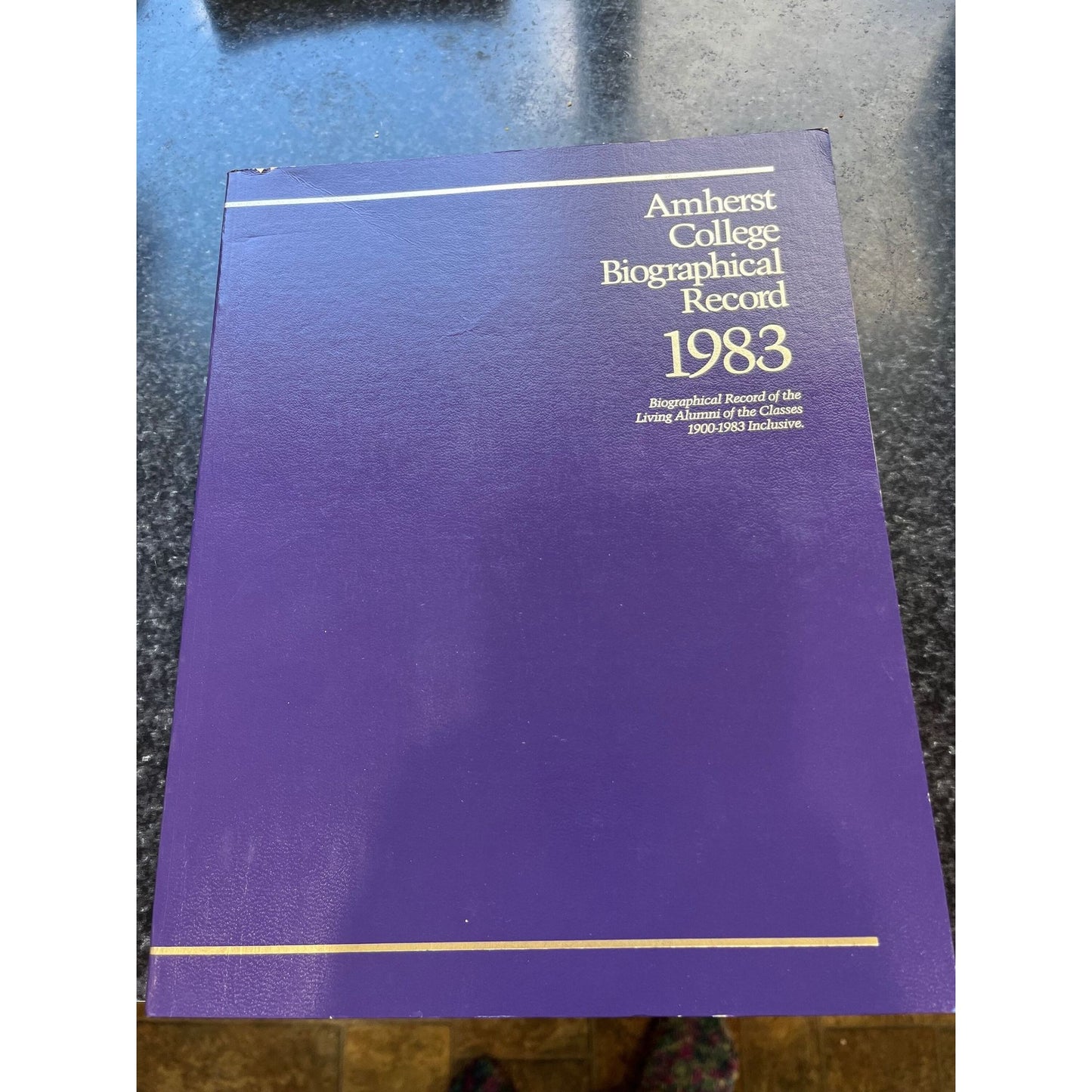 Amherst College Biographical Records 1983 Graduates & Non-Graduates 1900-1983 Softcover Ken W. Faerber