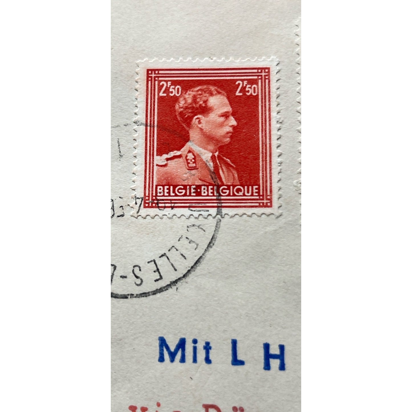 Vtg 1956 Opening Flight Hamburg-Dusseldorf Paris - New York By Airmail Imprime Opening Air Mail German Lufthansa In German Belgium Stamps