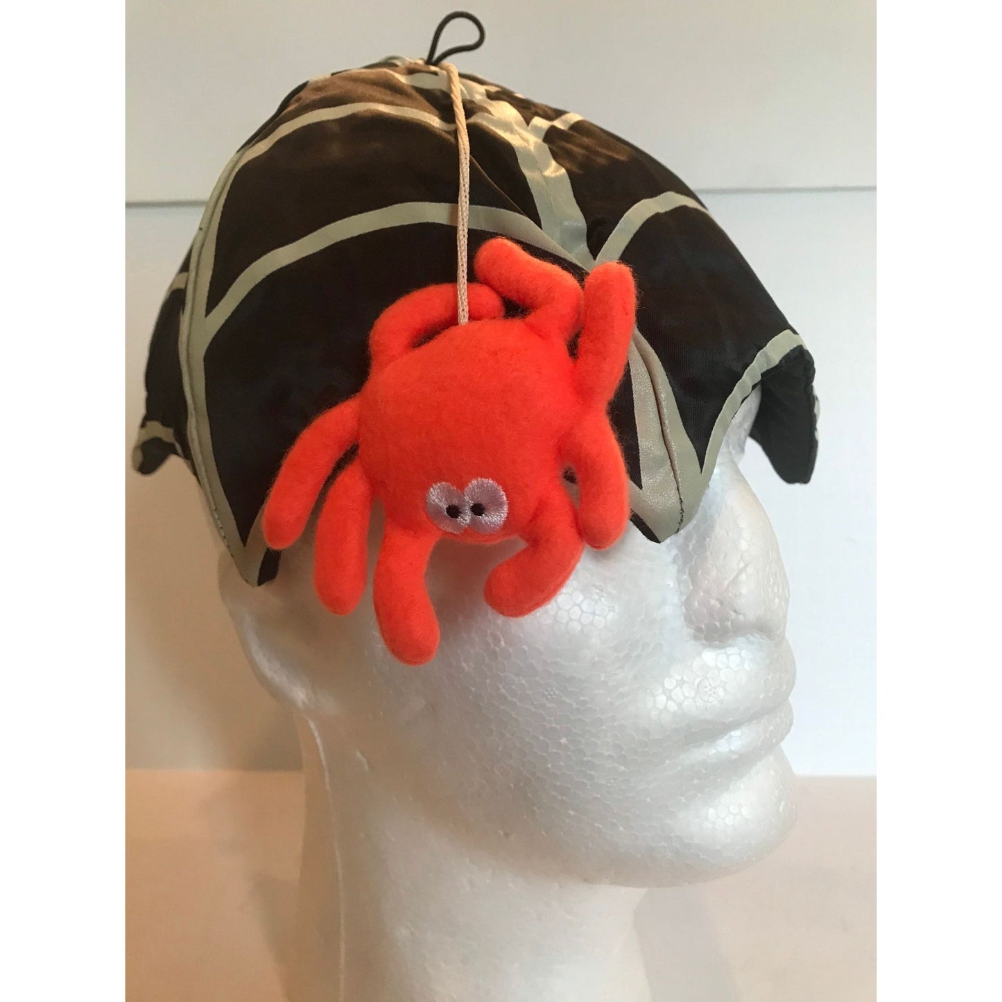 Vintage 1988 Hallmark Cards Halloweenie Beanies Spider Web & Spider Hat NWOT