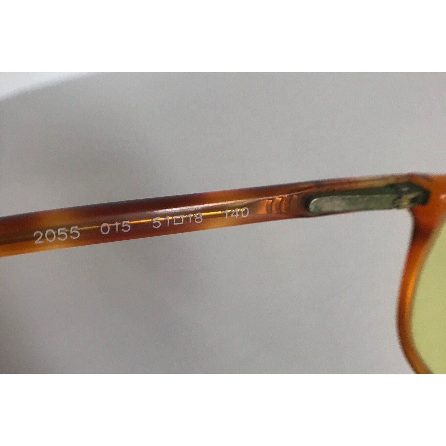 Vtg Tortoise Shell Rectangle Eyeglasses Yellow Tinted GIORGIO ARMANI Plastic 2055 015 51018 140 Made in Italy