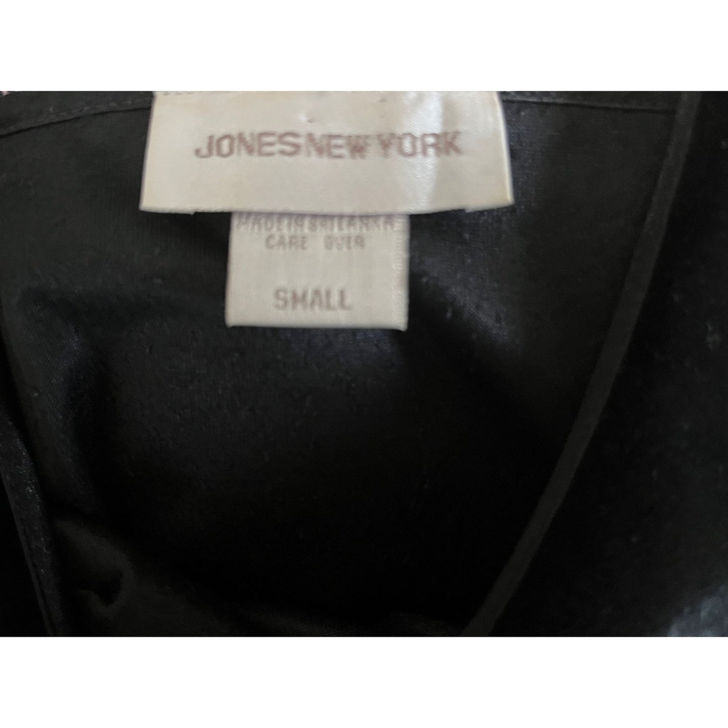 Vintage Jones New York Little Black Dress Adjustable Spaghetti Straps Velveteen Fabric Small