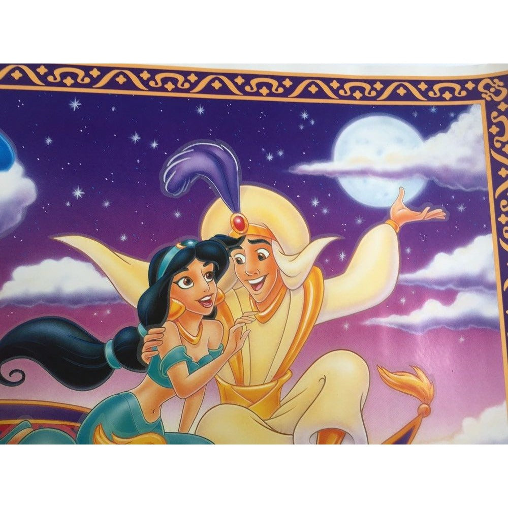 Vintage Aladdin Poster 1992 Walt Disney Classic Embossed Paper Walt Disney Company