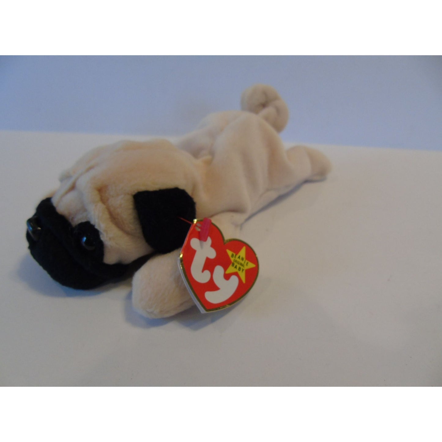 Ty Beanie Babies Pugsly The Dog Birth Date 5-2-96 Style Number 4106