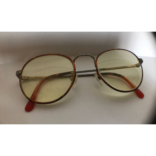 Vtg Round POLO Eyeglasses Bronze Shade Metal POLO CLASSIC Bridge 49 19