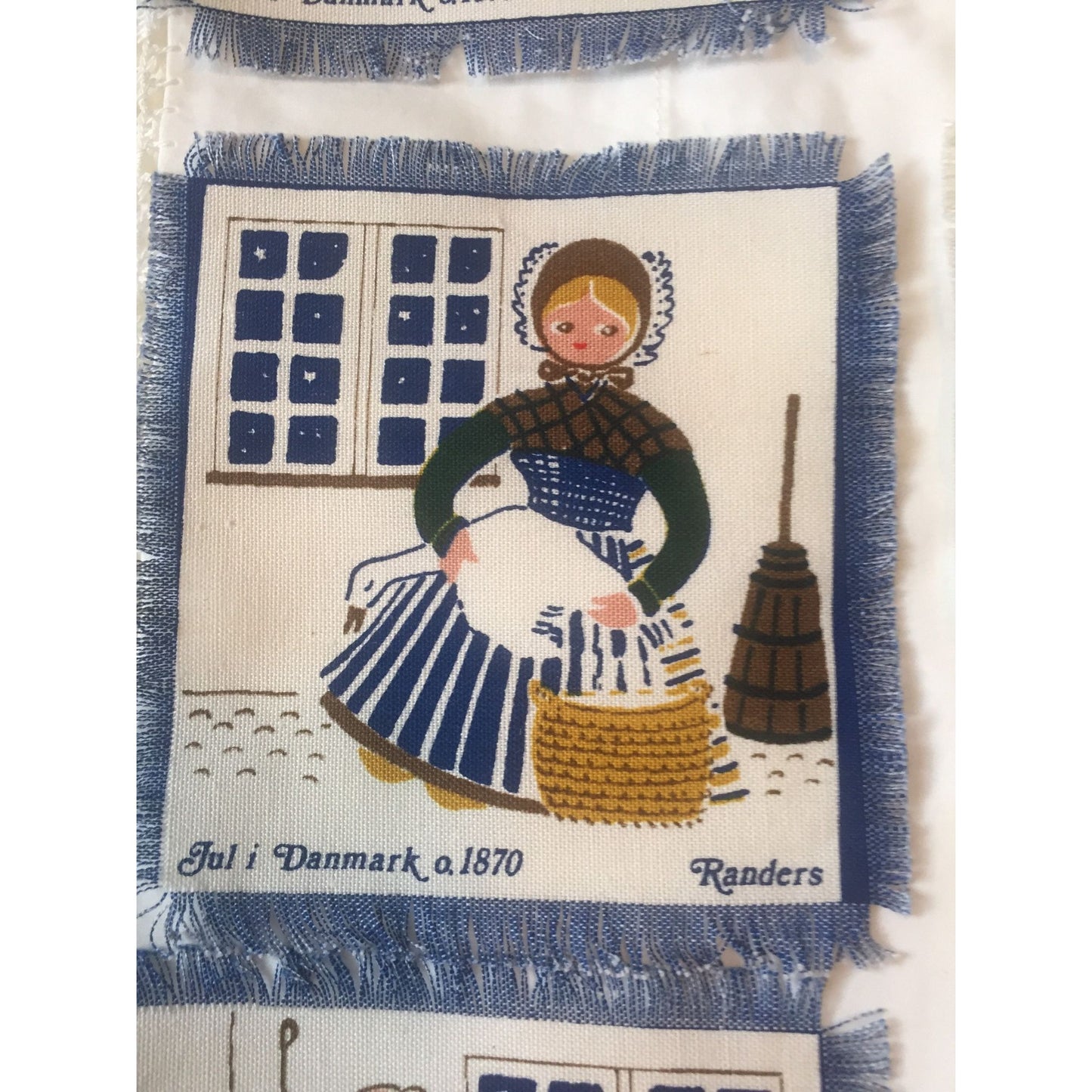 Vintage 6 Cocktail Napkins Danmark 1870 Handmade Linen Denmark Aase Preben Jangaard Chores