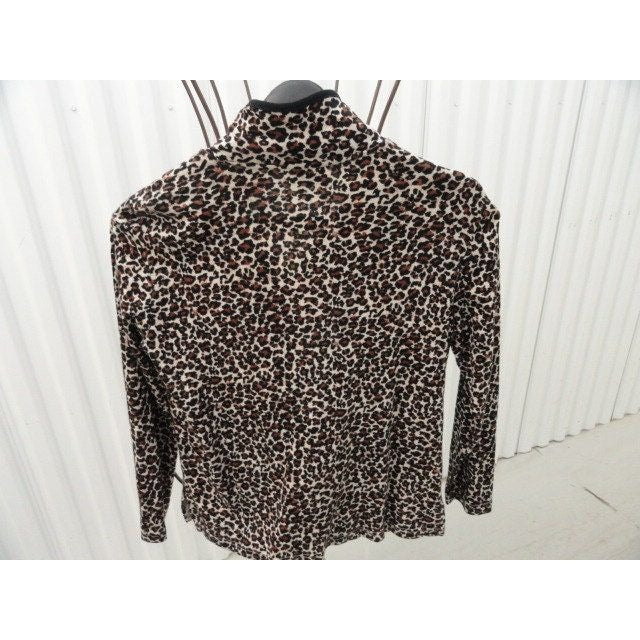 Vtg Women’s Rainforest Café Animal Print Long Sleeve Blouse Small Chest Pocket Made In Turkey 100% Cotton