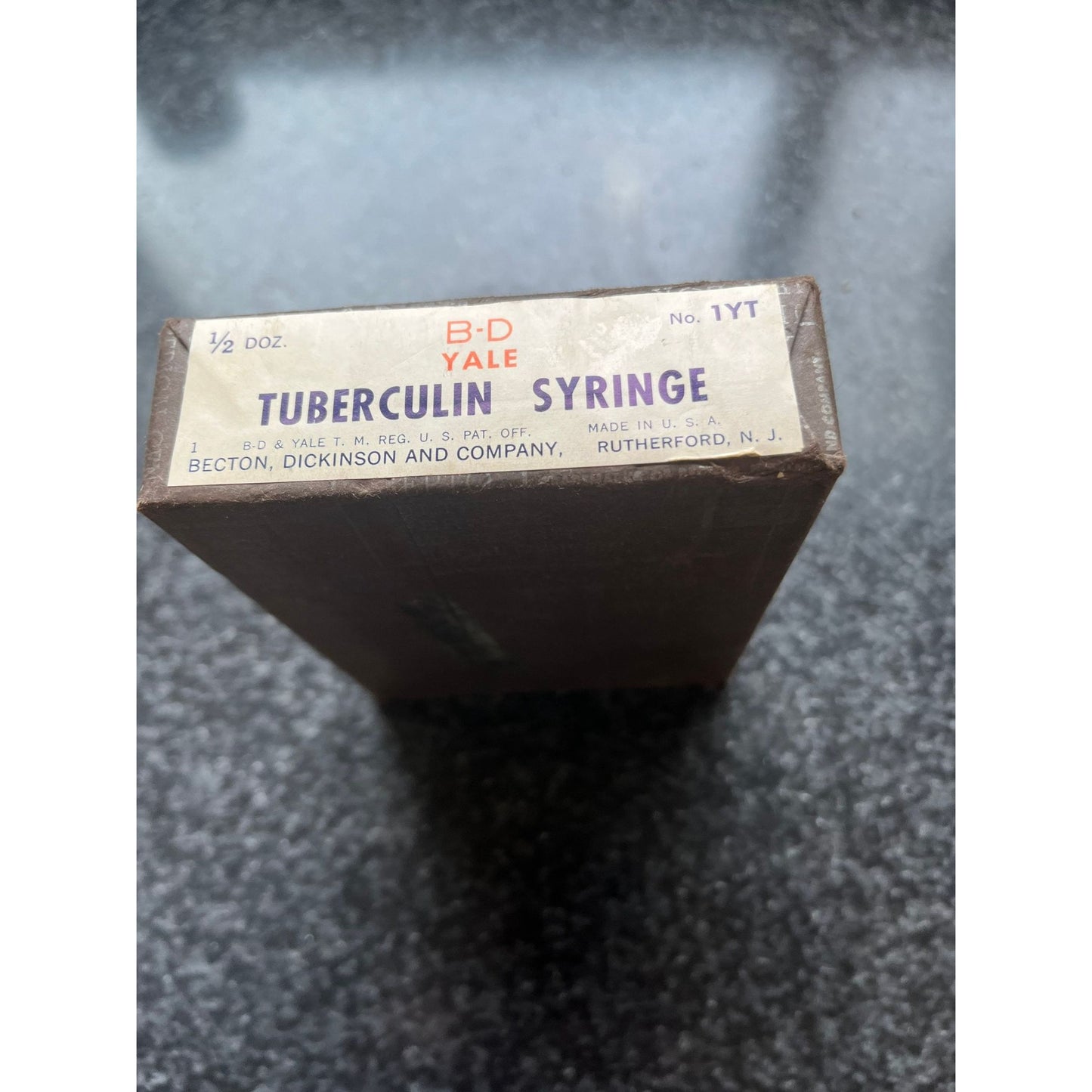 Unopened Box Of 1/2 Dozen Vintage B-D Yale 1 cc. Tuberculin Syringe No. 1YT in Box New In Box Sealed