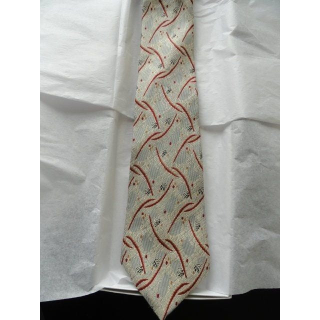 Vintage Men’s Calvin Klein All Silk Geometric Tie Fabric Imported From Italy Made In USA NWOT