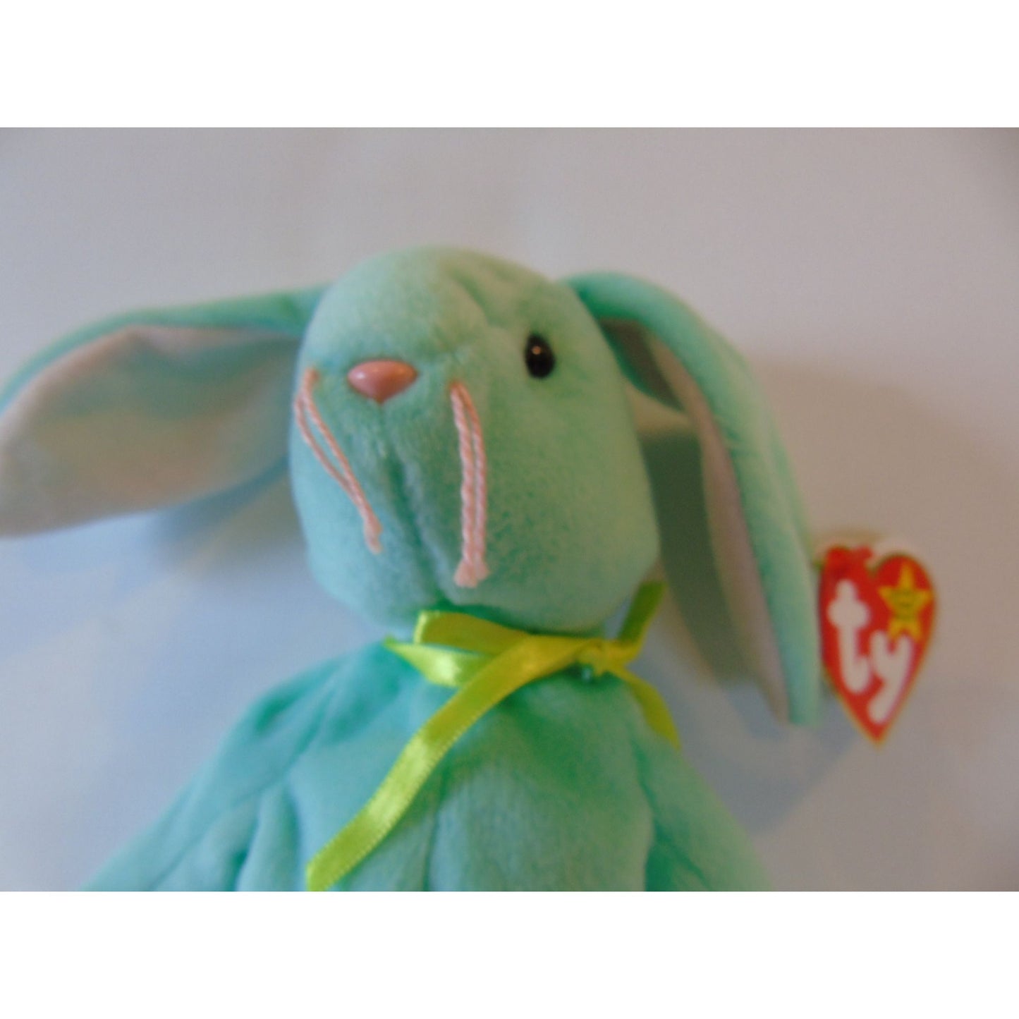 Ty Beanie Babies Hippity The Turquoise Bunny Birth Date 6-1-96 Style No. 4119