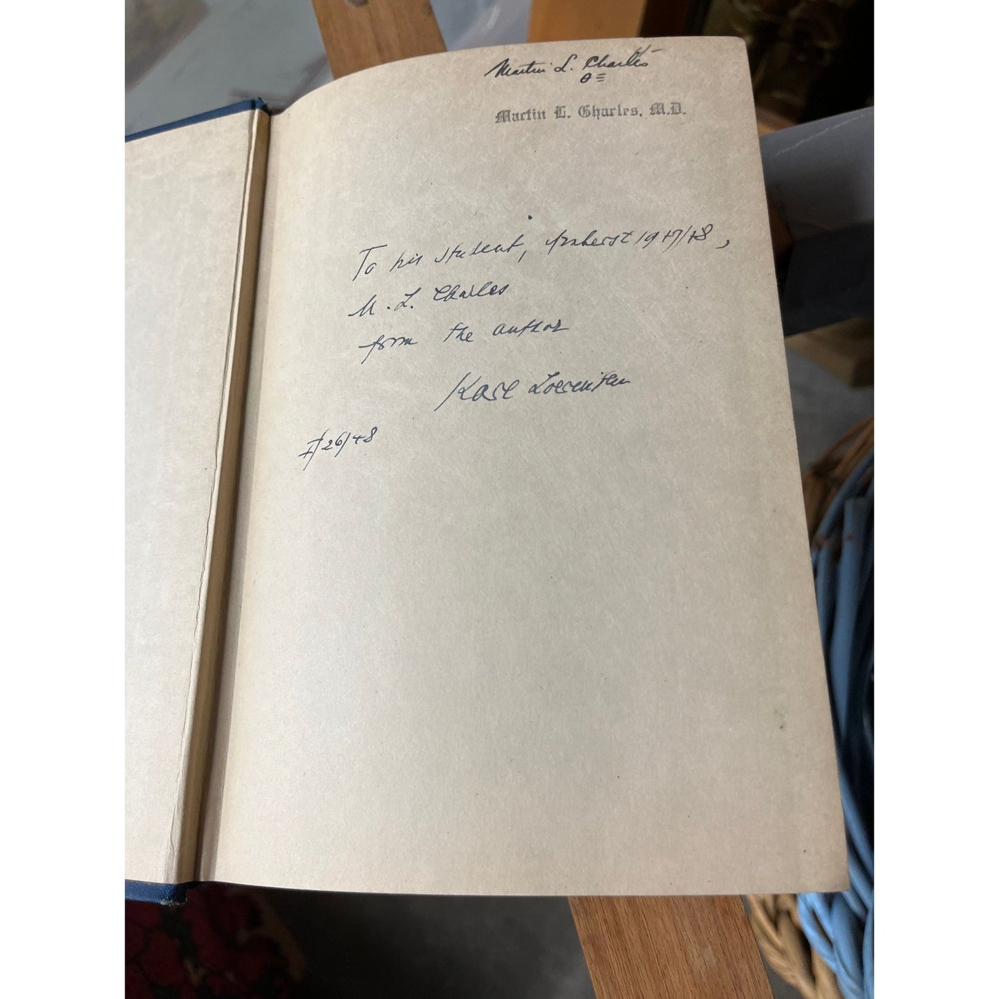 Vtg Signed By Author Political Reconstruction Hardcover 1946 by Karl Loewenstein (Author) Dated Amherst College