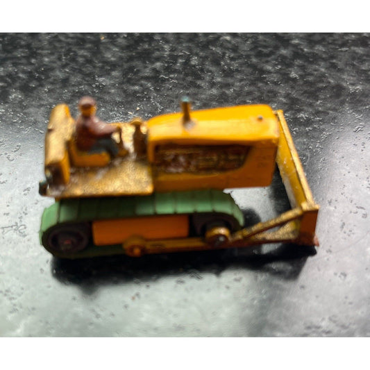 Vtg Matchbox LESNEY England Caterpillar Reg Trade MK Yellow Truck Green Tractor Wheels Bulldozer No. 8