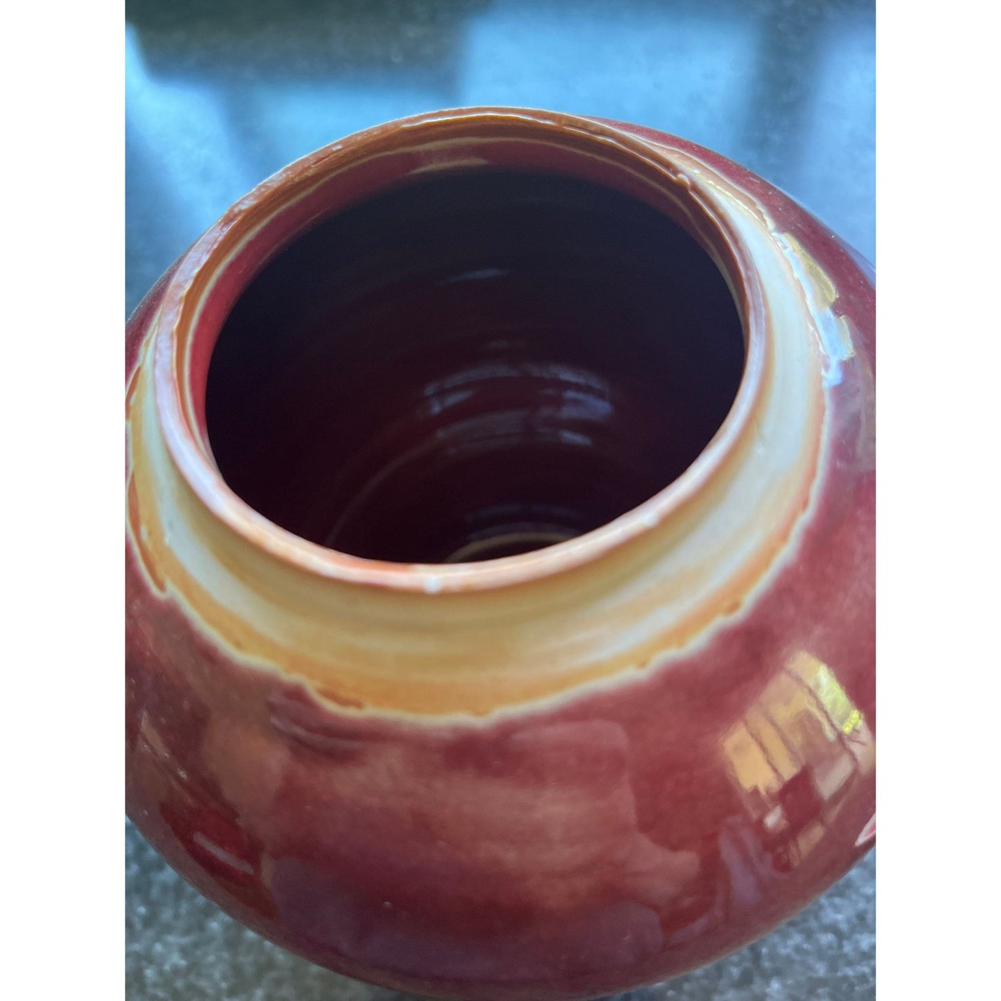 Vintage Ginger Pot With Lid Ceramic Handmade Pottery Hand Glazed Reddish Signed By The Artist