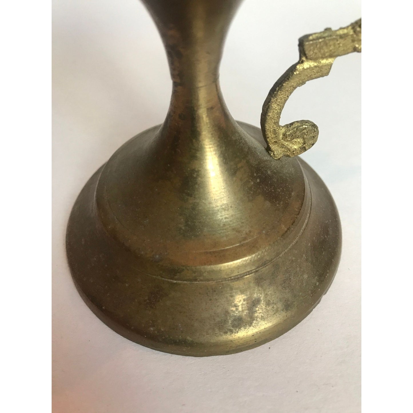 Antique Hand Crafted Solid Brass Incense Burner Censer With Cross Early 20th Century