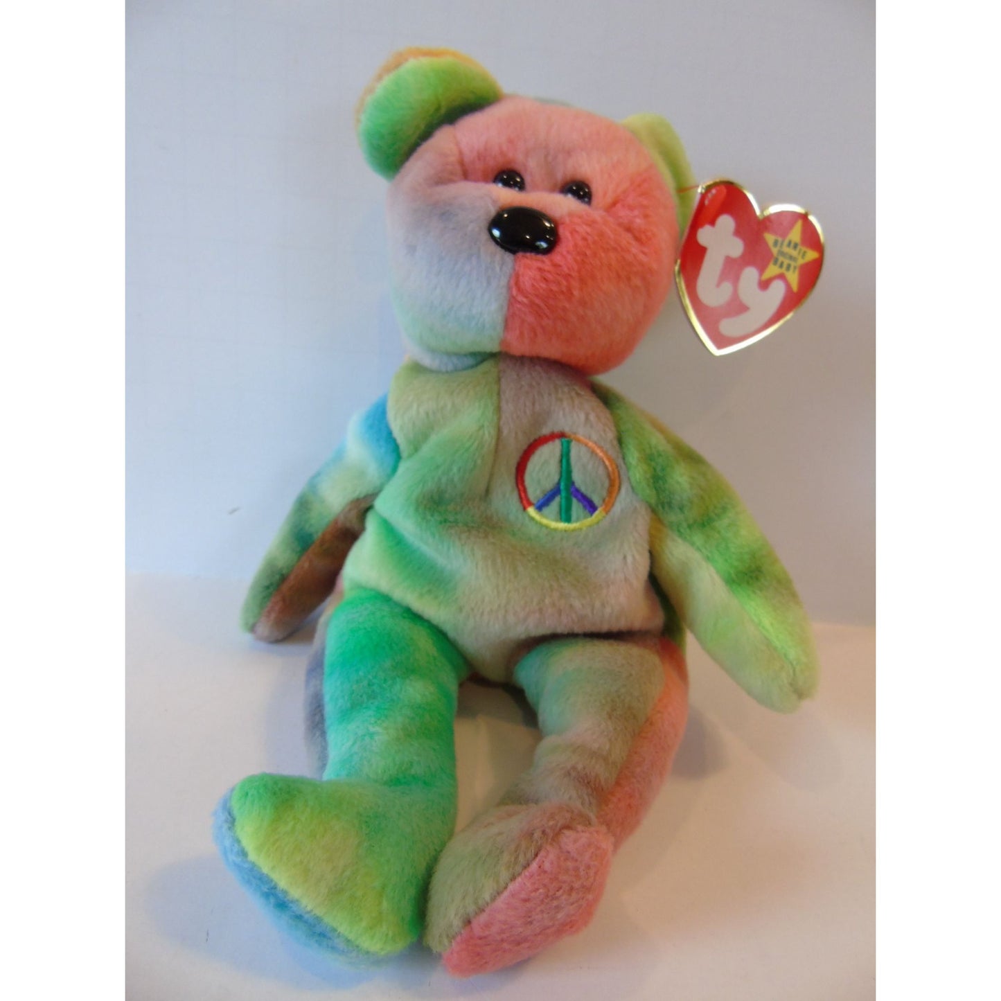 Ty Beanie Babies Peace Bear New With Tag 2-1-96 Style 4053