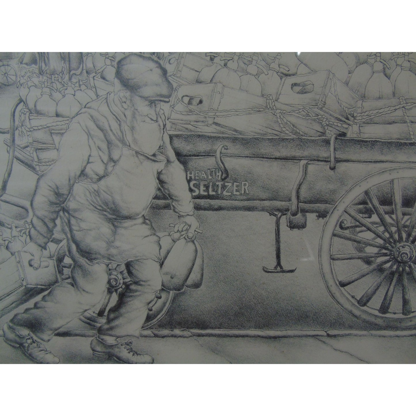 New York City Artist Seymour Rosenthal (1921-2007) “Seltzer Man” 104/250 Signed in Pencil