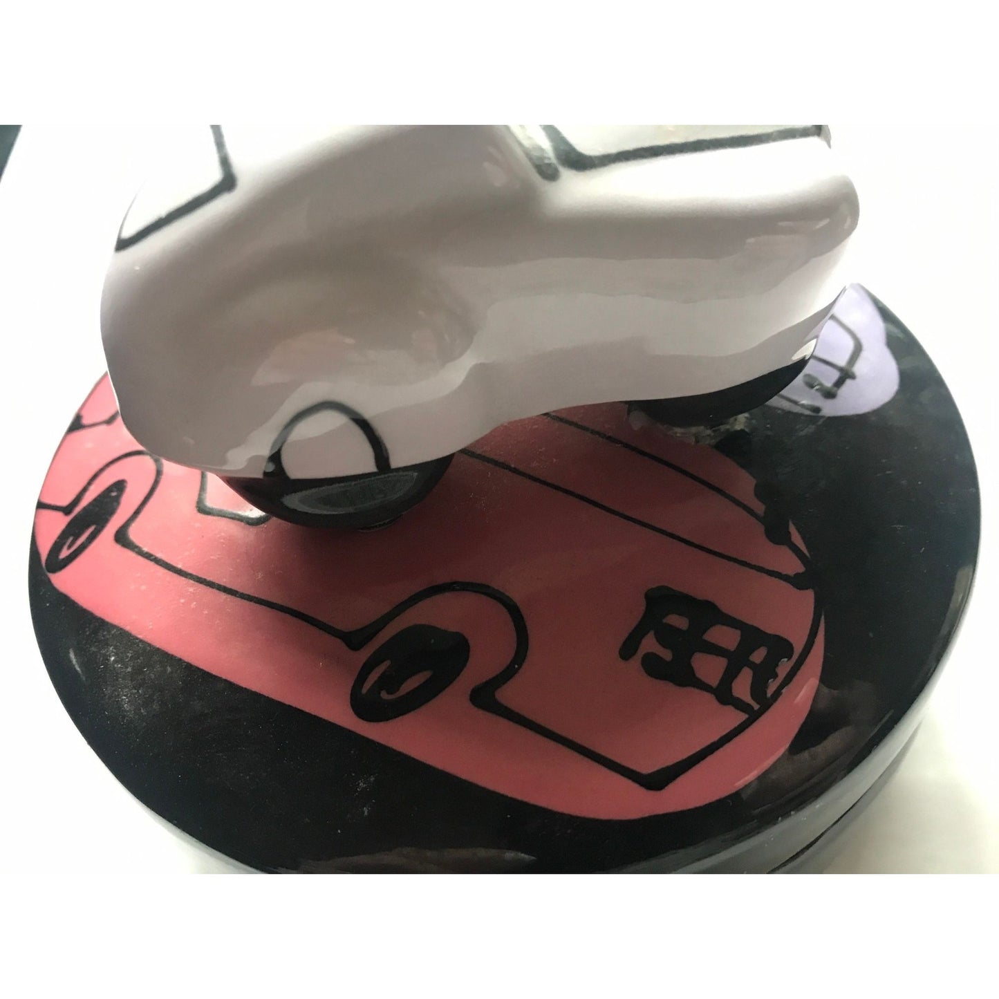 Vtg 1970's Studio Ceramic Art "Cars" On A Trinket Box One Of A Kind Handmade Signed By Artist