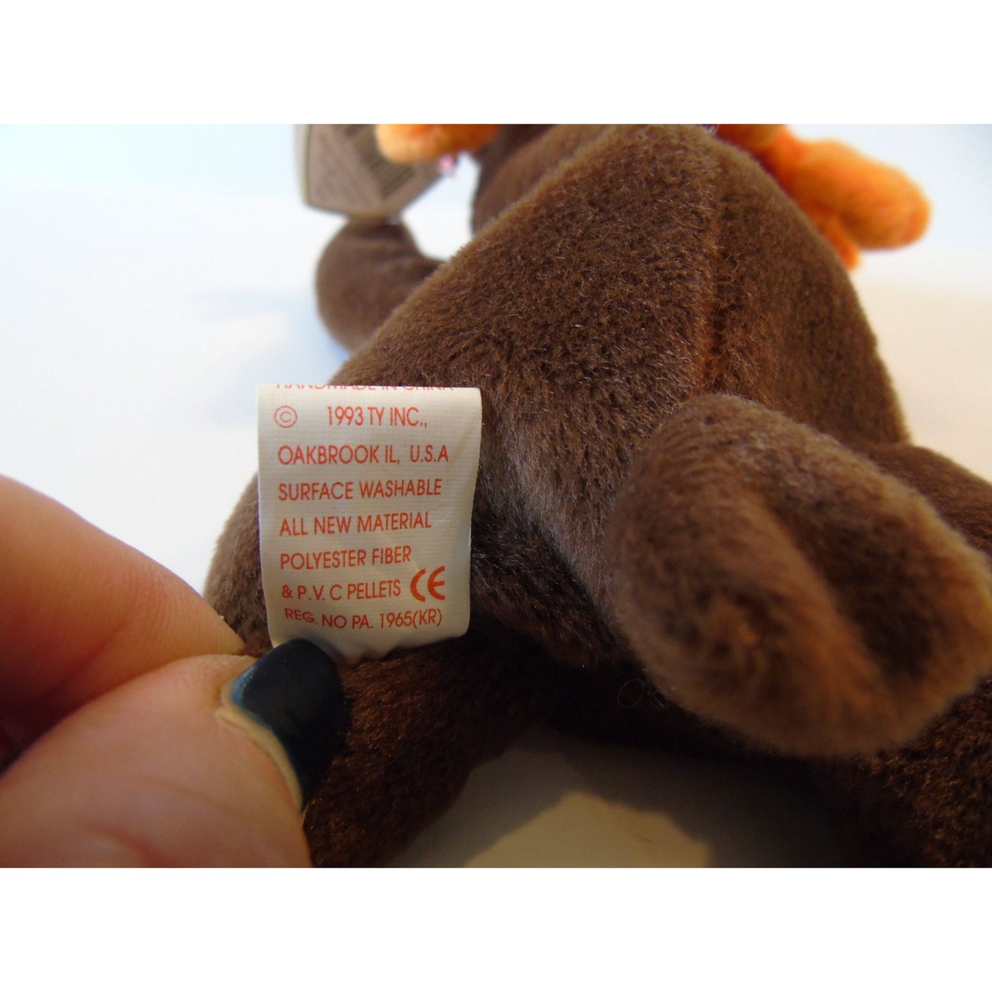 Ty Beanie Babies Chocolate The Moose Birth Date 4-27-93 Style No. 4015