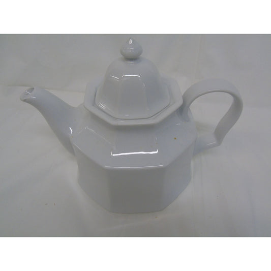 Vintage MAISON BLANCHE By Savoir Vivre Octagon White Coffee Pot Server