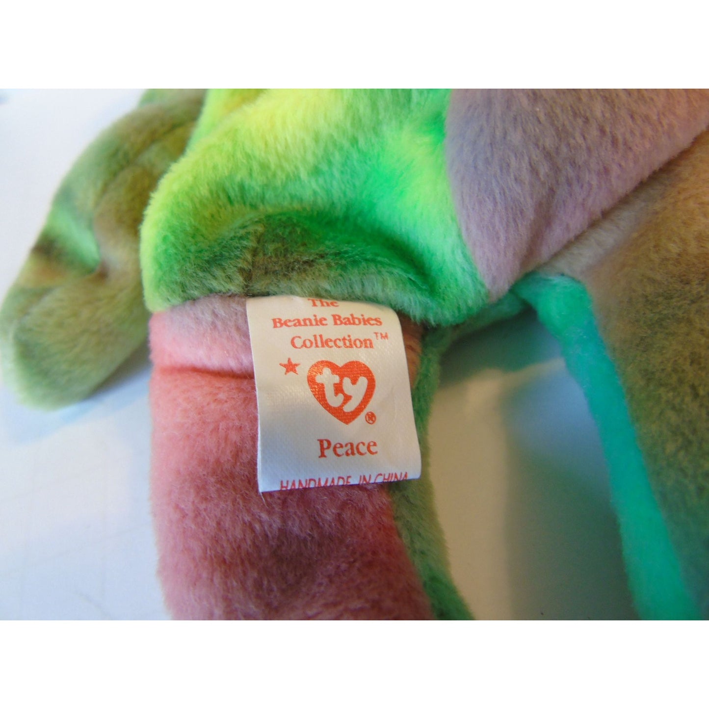 Ty Beanie Babies Peace Bear New With Tag 2-1-96 Style 4053